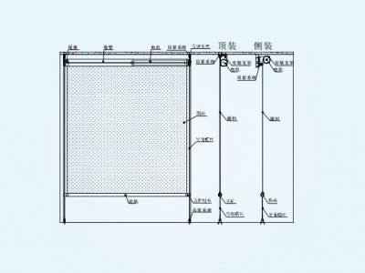 RS2281中81電動卷簾（導向鋼絲）